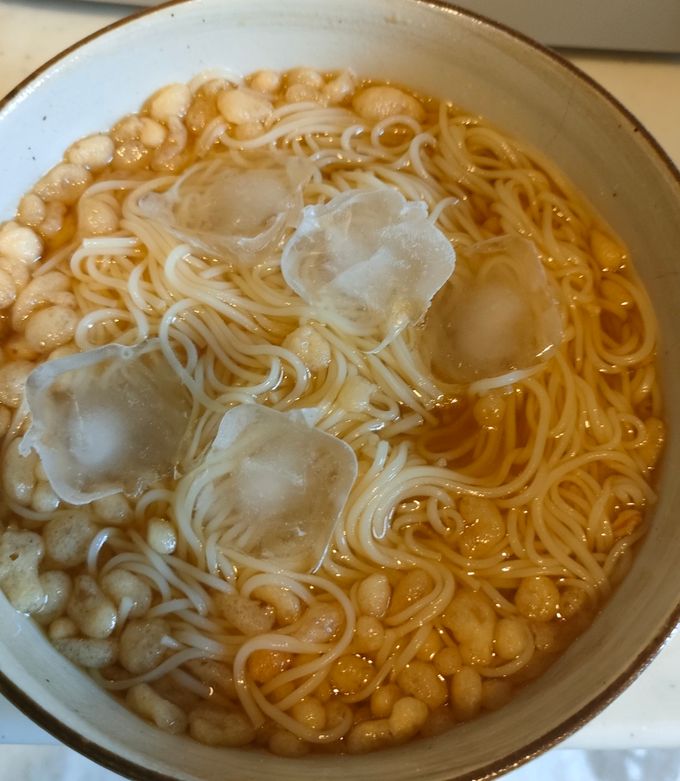 痛い喉に優しい天かす素麺-レシピのメイン写真