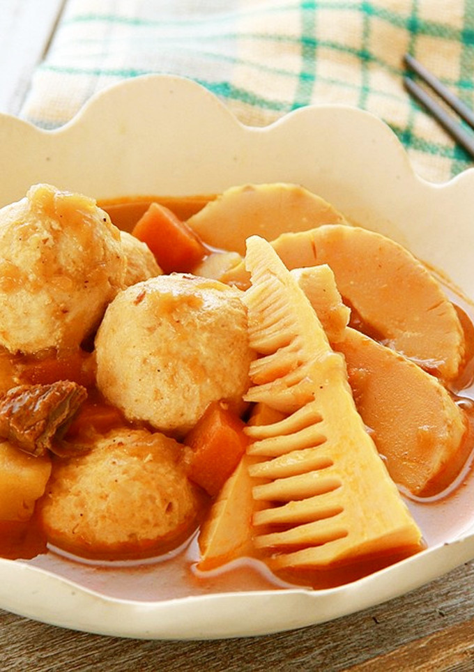 たけのことつくねのカレー煮-レシピのメイン写真