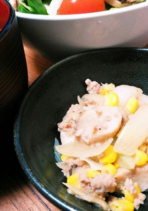 簡単⭐新玉ねぎとエリンギの味噌バター炒め-レシピのメイン写真