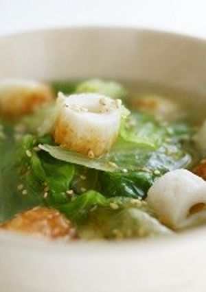 レタスのごま風味スープ-レシピのメイン写真