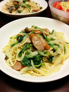 簡単!ほうれん草とシメジのクリームパスタ-レシピのメイン写真