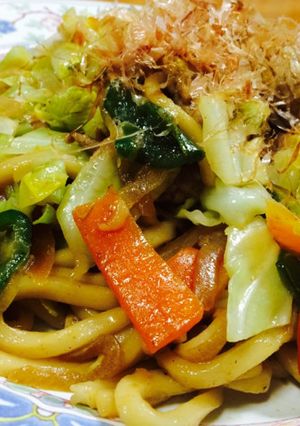 キャベツが美味い♡野菜たっぷり焼うどん-レシピのメイン写真