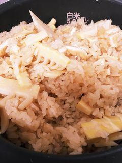 濃いめ我が家の白だしタケノコ御飯覚え書き-レシピのメイン写真