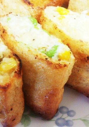 ヘルシー！おからの洋風油あげ詰め焼き-レシピのメイン写真