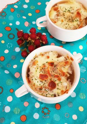 ポテチでオニオングラタン風soup♪-レシピのメイン写真