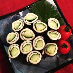 รูปของ 簡単おつまみ♪胡瓜ののりチー巻き