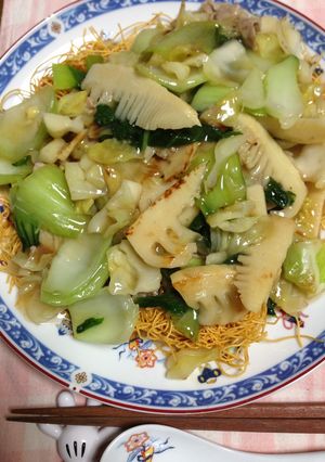 皿うどん☆たけのこたっぷり!-レシピのメイン写真