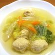 鶏だんごと春雨のスープ