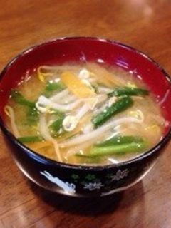 速攻出来る♪*ニラもやしのお味噌汁*-レシピのメイン写真