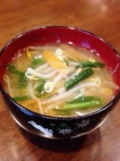 速攻出来る♪*ニラもやしのお味噌汁*-レシピのメイン写真