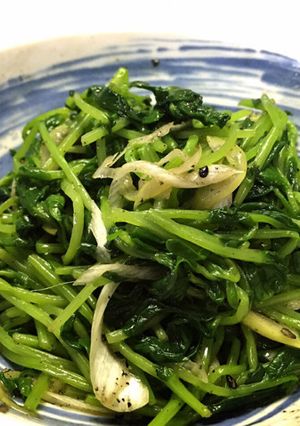 豆苗☆黒ごま塩だれナムル風-レシピのメイン写真