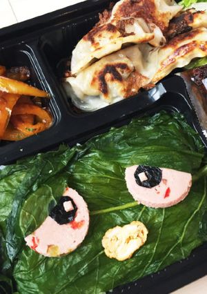 キャラ弁★彡メガガチャピン弁当-レシピのメイン写真