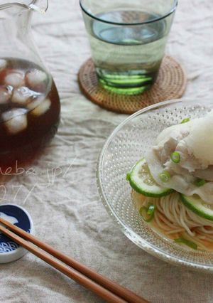 ランチに♬ライム香る爽やか冷しゃぶ麺-レシピのメイン写真