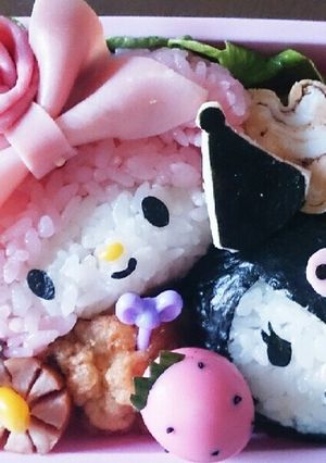 ﾘｽﾞﾒﾛ☆マイメロ＆クロミ☆キャラ弁-レシピのメイン写真