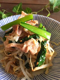 節約*もやしと豚こま肉のおかずナムル-レシピのメイン写真
