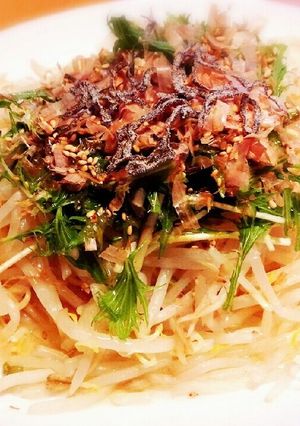 温もやし❢塩ダレ＆ごま油でいただきます♪-レシピのメイン写真