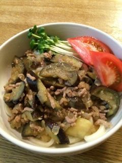 炒めてのせて♪豚挽肉とナスのう丼♪-レシピのメイン写真