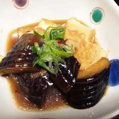 รูปของ 茄子と葱と厚揚げの煮物