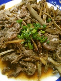 簡単! 牛肉と ごぼうの 甘辛炒め!!-レシピのメイン写真