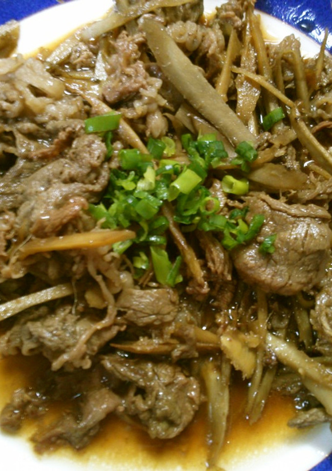 簡単！　牛肉と　ごぼうの　甘辛炒め！！-レシピのメイン写真
