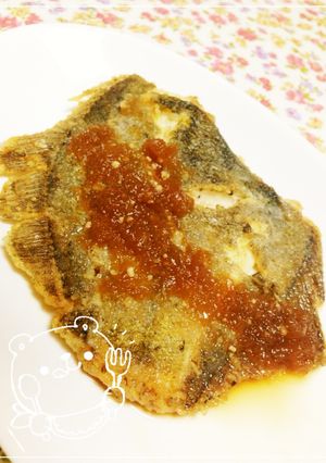 カレイの唐揚げ 玉ねぎソースをかけて♪-レシピのメイン写真