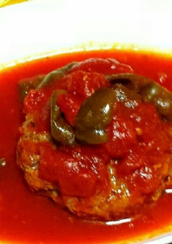 トマト煮込みやわらかハンバーグ-レシピのメイン写真