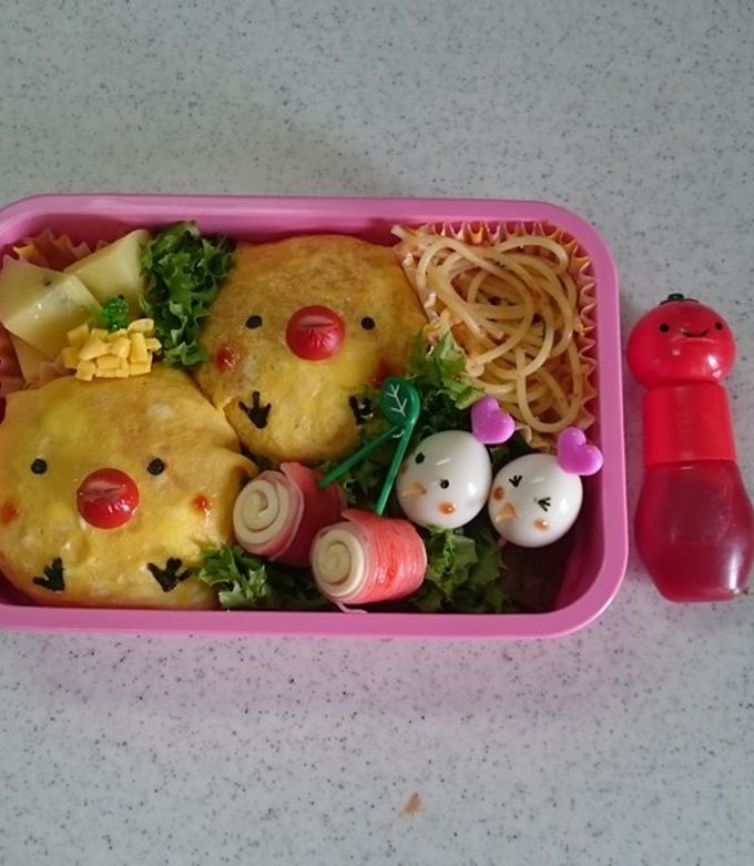 カワウソお子様ランチ♡ひよこオムライス付き カワウソお子様ランチ♡ひよこオムライス付き