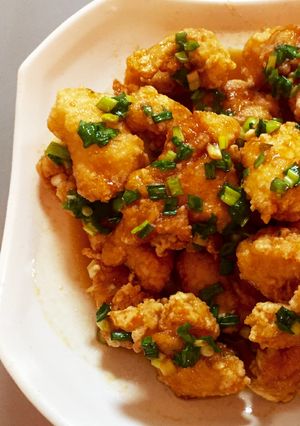 鶏むね肉でヘルシーおいし～油淋鶏-レシピのメイン写真