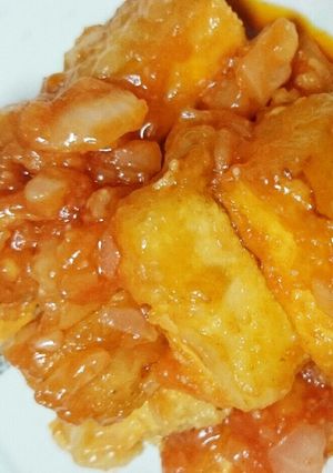 海老＆豆板醤不要♪厚揚げでエビチリ風☆-レシピのメイン写真