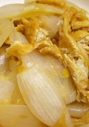 新玉ねぎと油揚げ生姜醤油味で簡単副菜-レシピのメイン写真