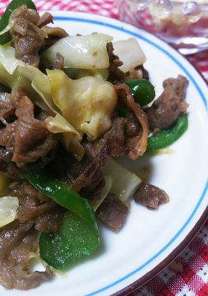 ご飯に合う・うまい！牛こまで肉野菜炒め！-レシピのメイン写真