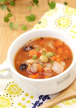 簡単にヘルシービーンズミネストローネ-レシピのメイン写真