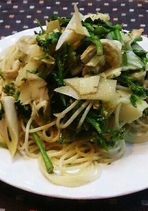 ズバリ！菜の花とたけのこのパスタ-レシピのメイン写真