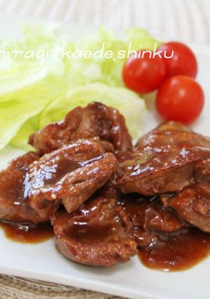 節約＊甘辛うま！鶏レバーとハツの照り焼き-レシピのメイン写真