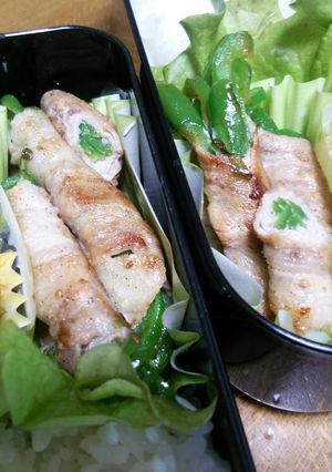 お弁当に簡単☆ピーマンの豚バラ肉巻き-レシピのメイン写真
