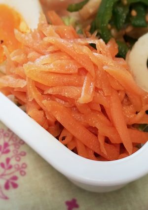 レンジで1分！人参のゴマポン和え☆弁当-レシピのメイン写真