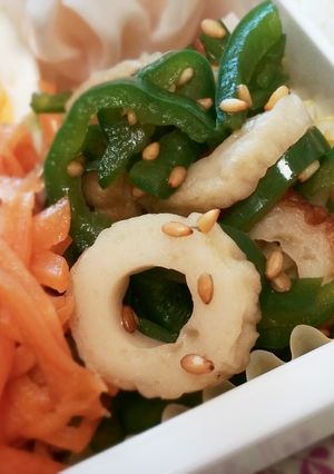 レンジで1分半！ピーマンの麺つゆ煮☆弁当-レシピのメイン写真
