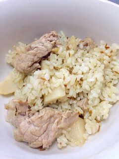 エスニック風筍と豚肉の炊き込みピラフ!-レシピのメイン写真