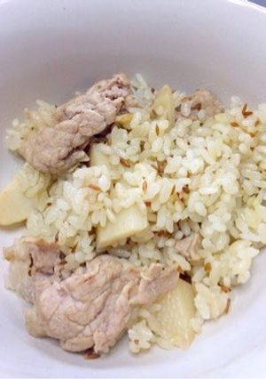 エスニック風筍と豚肉の炊き込みピラフ!-レシピのメイン写真