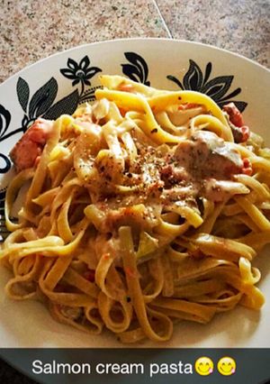 簡単salmon cream pasta-レシピのメイン写真