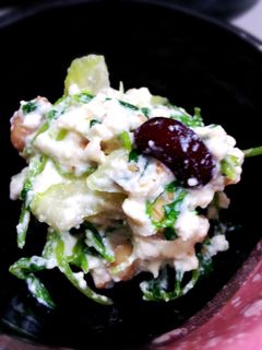 セロリと豆苗とミックスビーンズ白和え-レシピのメイン写真