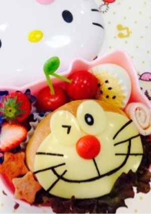 ロールパンdeドラえもん弁当…♩-レシピのメイン写真