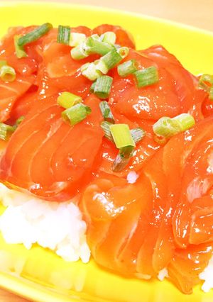 簡単！漬けサーモン丼-レシピのメイン写真