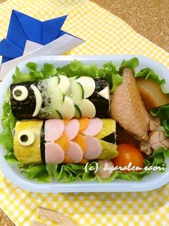 鯉のぼり海苔巻 キャラ弁-レシピのメイン写真