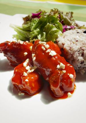 夏バテ解消♪揚げない！鶏肉の甘辛チキン-レシピのメイン写真