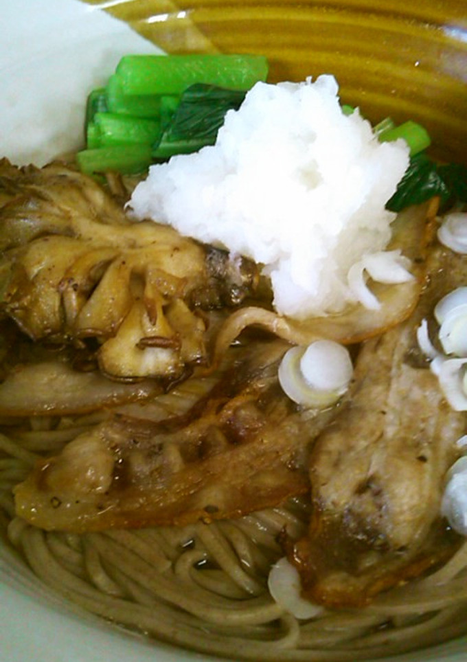 舞茸と豚肉のバター焼き　蕎麦-レシピのメイン写真