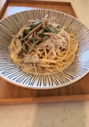 シャキシャキゴボウのクリームパスタ-レシピのメイン写真