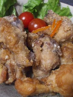 圧力鍋で時短、骨付き鳥唐揚げ&鶏スープ-レシピのメイン写真