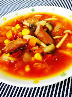 野菜たっぷりトマトスープ-レシピのメイン写真