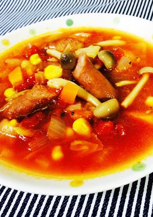 野菜たっぷりトマトスープ-レシピのメイン写真